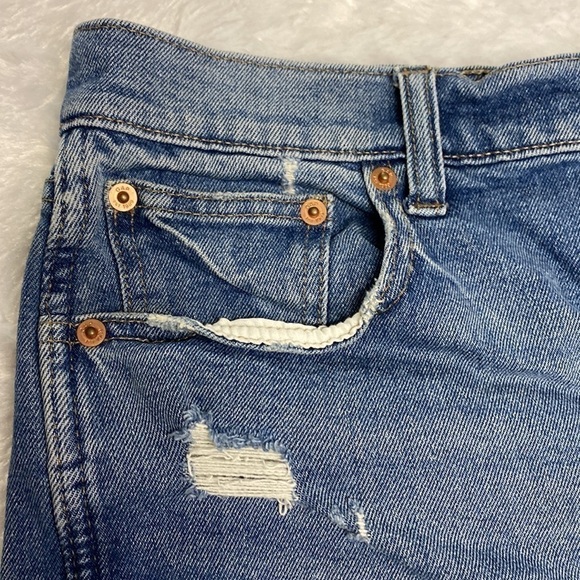 GAP BUTTON FLY DENIM cut off SHORTS size 12 - Picture 6 of 13